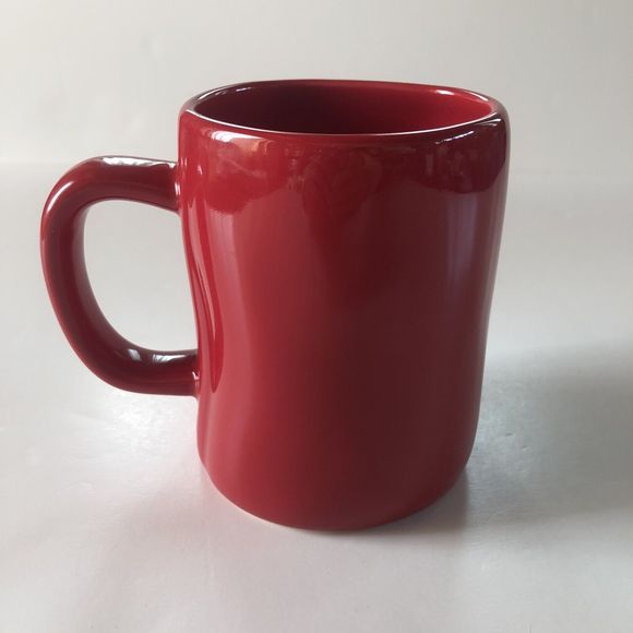 Rae Dunn Christmas “UNDER THE MISTLETOE” Red Mug White Large Letters NEW - Picture 2 of 7